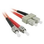 C2G 10m ST/SC LSZH Duplex 62.5/125 Multimode Fibre Patch Cable fiber optic cable Orange