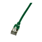 LogiLink Slim U/FTP networking cable Green 0.5 m Cat6a U/FTP (STP)