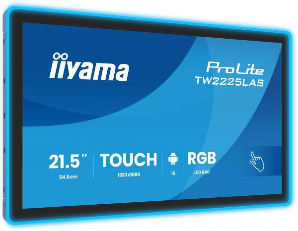 Image of iiyama 21.5" RGB LED-Lightbar Panel-PC with Android 16+GMS. SOC O