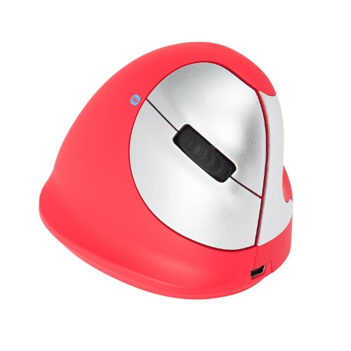 R-Go Tools R-Go HE Sport Ergonomic Mouse, Medium (Hand Size 165-185mm), Right Handed, Bluetooth, Red