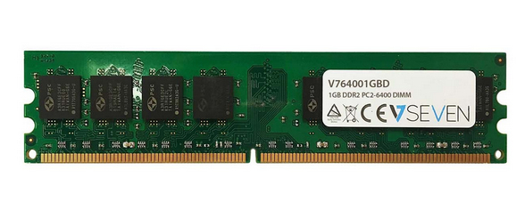 Image of V7 1GB DDR2 PC2-6400 800Mhz DIMM Desktop Memory Module - V764001GBD