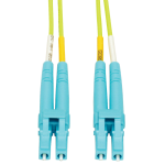 Tripp Lite N820-01M-OM5 LC to LC Multimode Duplex Fiber Optics Patch Cable, 1 Meter - 100Gb, 50/125, OM5, LC/LC, Lime Green