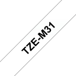 Brother TZE-M31 DirectLabel black on matt Transparent Laminat 12mm x 8m for Brother P-Touch TZ 3.5-18mm/6-12mm/6-18mm/6-24mm/6-36mm