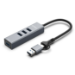 Microconnect USBHUB4-2IN1 interface hub USB 3.2 Gen 1 (3.1 Gen 1) Type-A 5000 Mbit/s Black