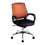 NAUTILUS Designs Carousel Medium Mesh Back Task Operator Office Chair With Fixed Arms Orange - BCM/F1203/OG DD