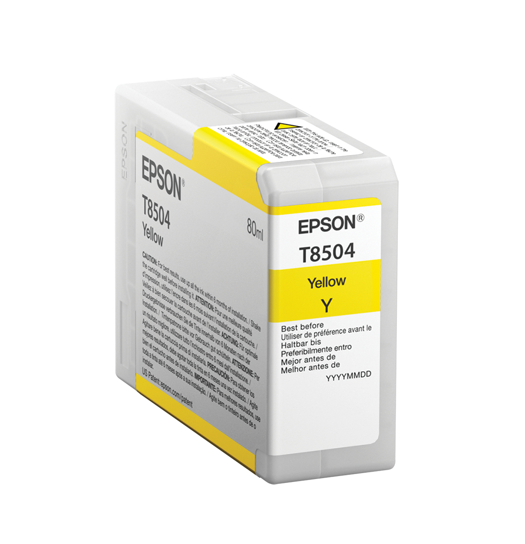 Image of Epson C13T850400/T8504 Ink cartridge yellow 80ml for Epson SC-P 800