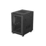 Lanberg FF01-6818-23B rack 18U Vrijstaande rek Zwart