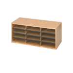 Safco 9401 literature rack 12 shelves Oak