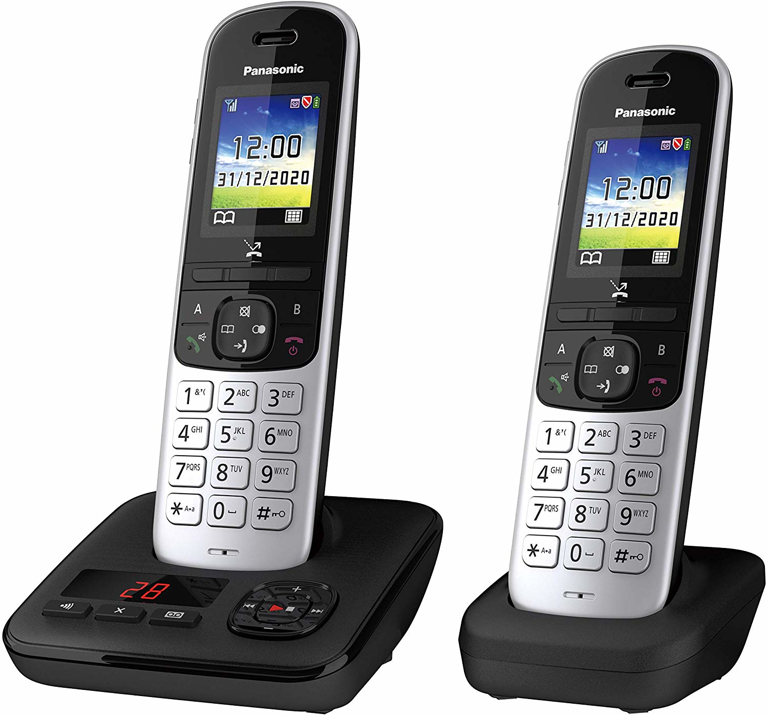 Image of Panasonic KX-TGH722 DECT telephone Caller ID Black