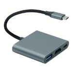 ROLINE 12.03.3199 USB graphics adapter 3840 x 2160 pixels Grey