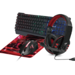 Necnon NGC-PEGASUS teclado Ratón incluido Juego USB Rojo