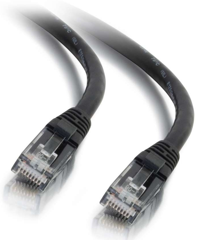 C2G 0.5m Cat6 Booted Unshielded (UTP) Network Patch Cable - Black