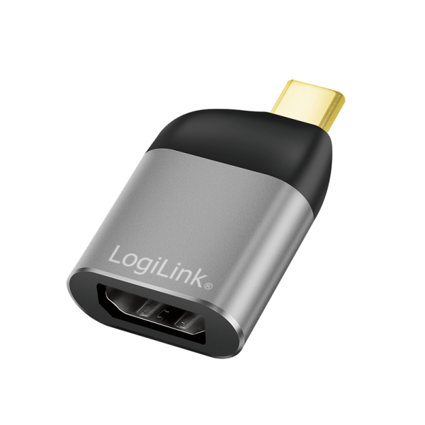 Image of LogiLink CUA0204 cable gender changer USB-C DisplayPort Black, Grey