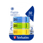 Verbatim PopUp USB2.0 USB flash drive 32 GB USB Type-A 2.0 Multicolour