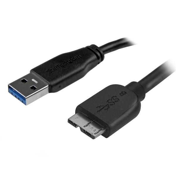 Image of StarTech.com Slim Micro USB 3.0 Cable - M/M - 0.5m (20in)