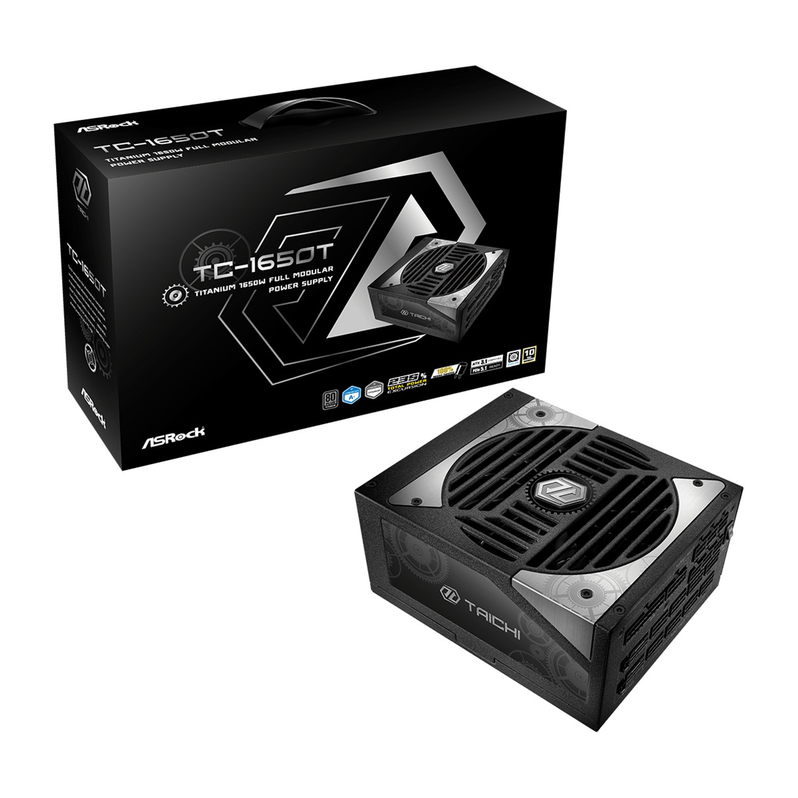 Asrock Green Tc-1650T. 1600W Atx Power Supply Unit. 80 Plus Titanium Certifi