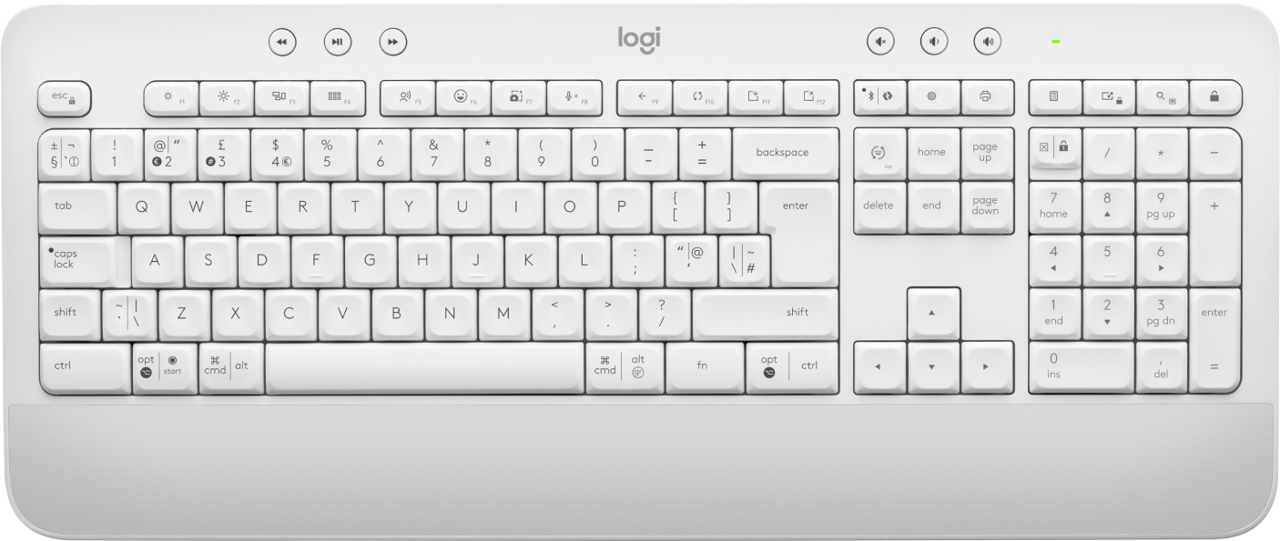 Logitech Signature K650 keyboard Bluetooth QWERTY UK International White