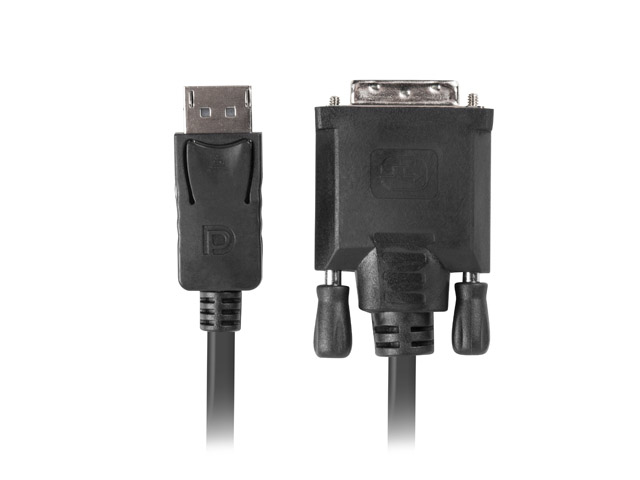 CA-DPDV-10CU-0018-BK LANBERG DISPLAYPORT(M) V1.2->DVI-D(M)(24+1) 1.8M SCHWARZES D