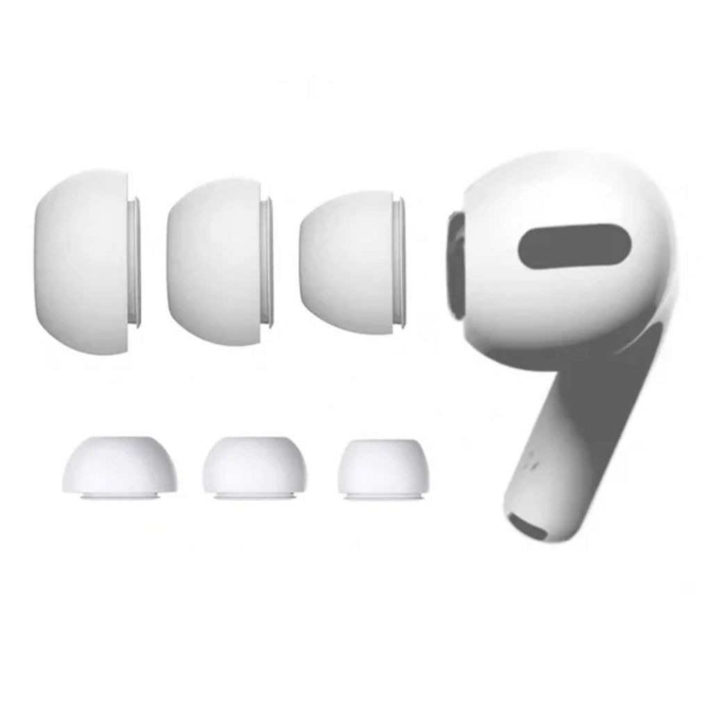 AIRPPRO2-BUD APPLE Earbuds in Silicone for Apple AirPods Pro 2 XS/S/L - White