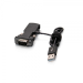 C2G 29874 video cable adapter USB Type-A + VGA (D-Sub) HDMI Black