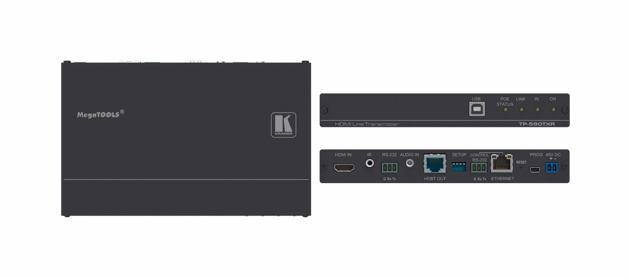 Kramer Electronics TP-590TXR AV extender AV transmitter Black