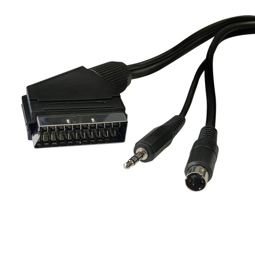 Videk Scart Plug to S-VHS & 1 x Phono Plug Cable 5m