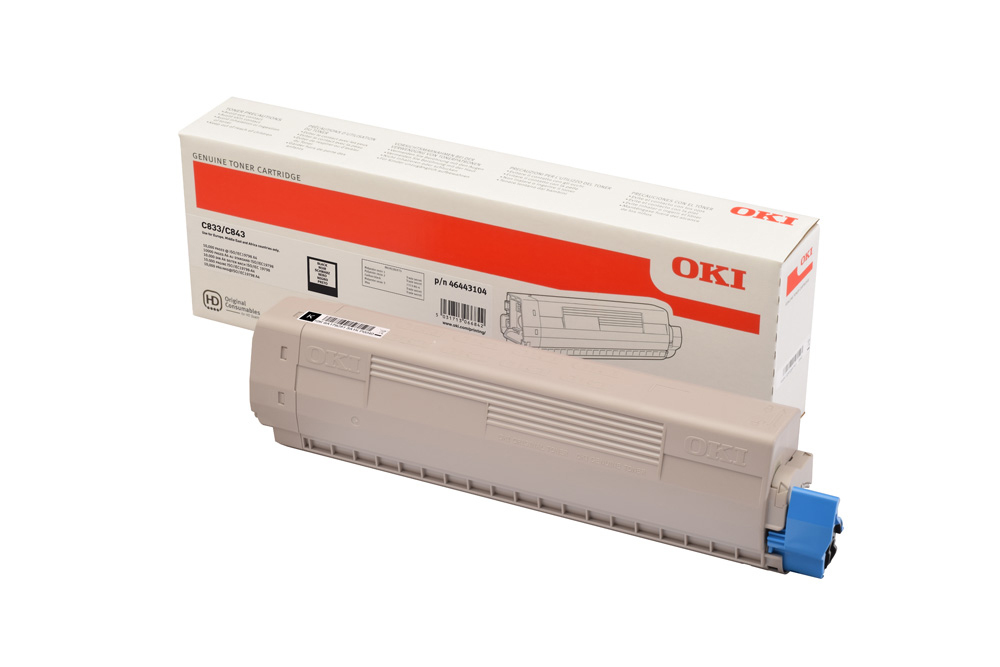 Image of OKI 46443104 Toner-kit black, 10K pages ISO/IEC 19798 for OKI C 833