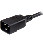StarTech.com 1.8m Heavy Duty Stroom Verlengkabel, IEC 320 C13 naar IEC 320 C20 Voedingskabel, 15A 125V, 14AWG, Zwart, Stevige Stroomkabel, IEC 320 C13 naar IEC 320 C20 AC Verlengkabel, UL-Listed