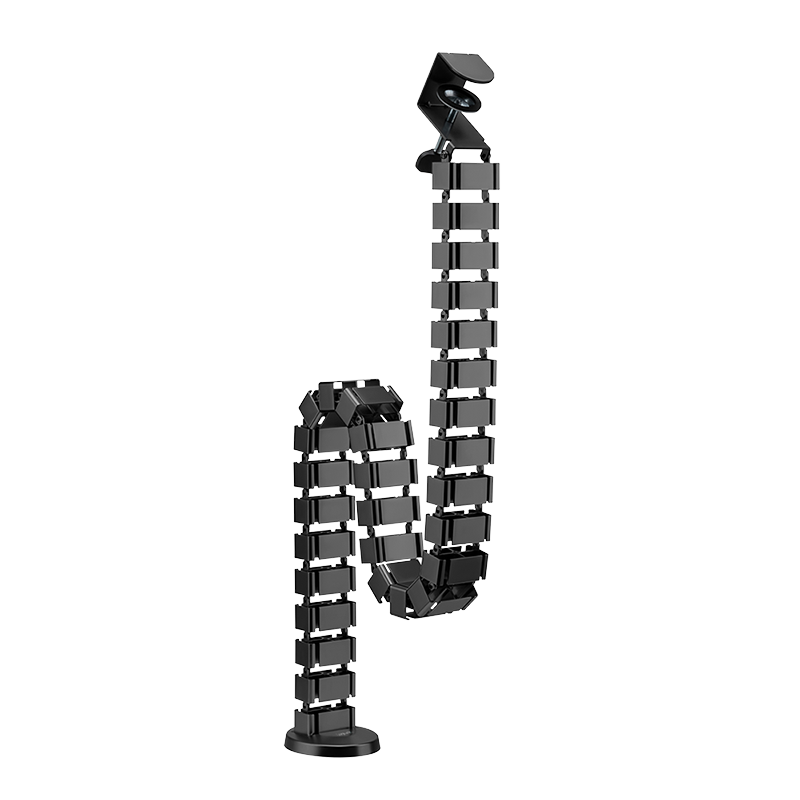 LogiLink Flexible cable channel. Clamp-On version. 1347x129 mm. black