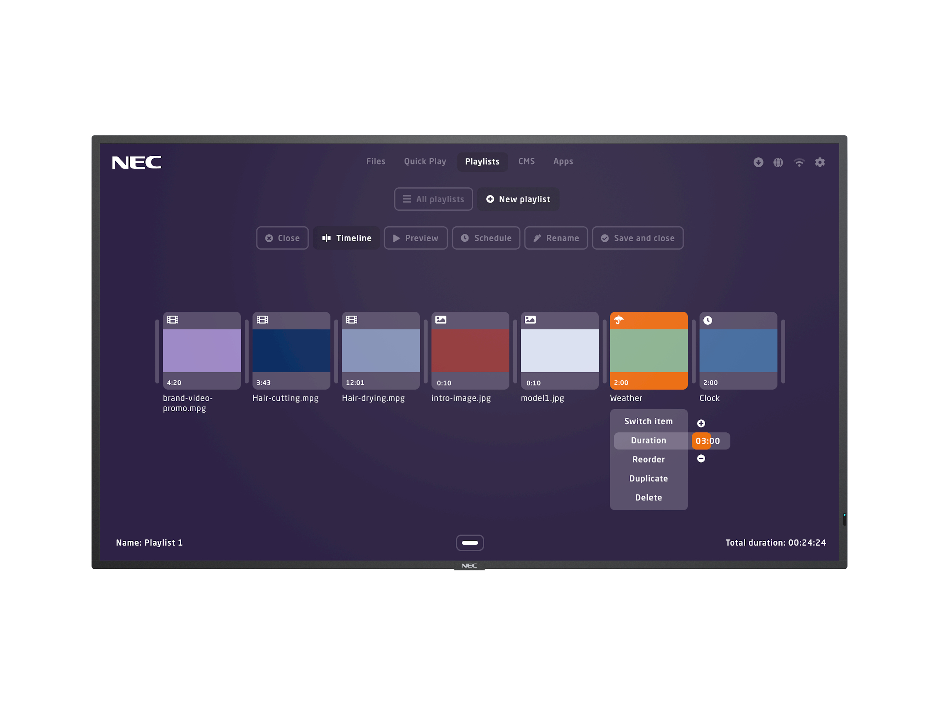 Image of NEC MultiSync M551-MPi4 139.7 cm (55") LCD 500 cd/m² 4K Ultra HD...