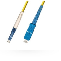 Image of Microconnect 1m, LC/UPC - SC/UPC fibre optic cable OS2 Yellow