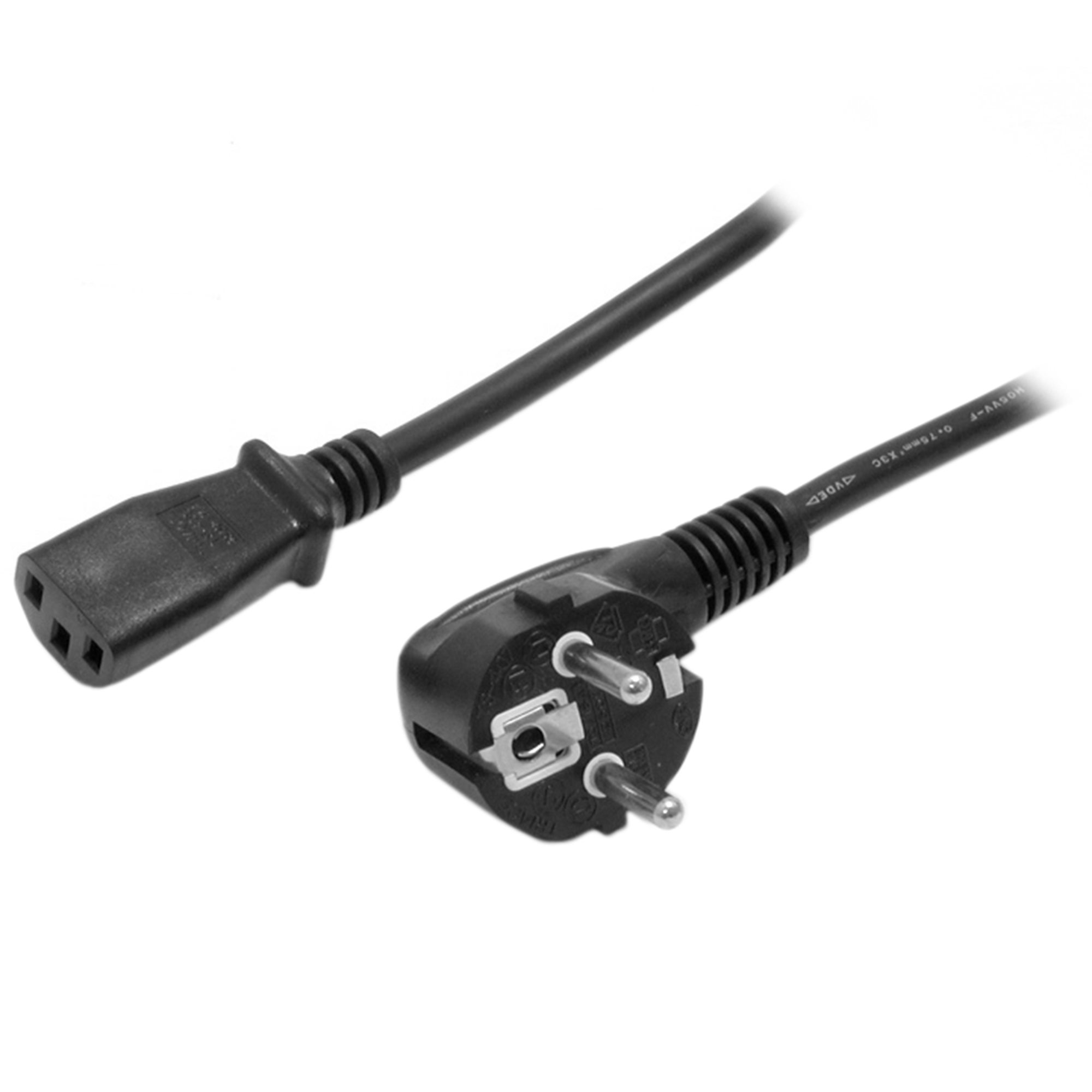 Image of StarTech.com 2m (6ft) Computer Power Cord, 18AWG, EU Schuko to C13...