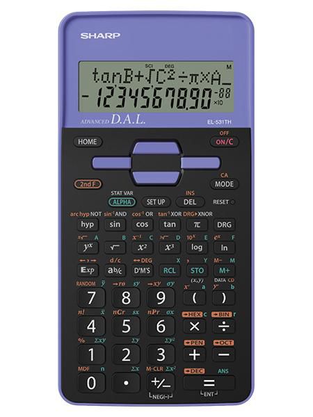 Sharp EL-531TH calculator Pocket Scientific Black. Violet