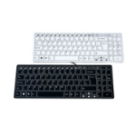 Accuratus AccuMed Med 99 - Compact USB Scissor Key Fully Sealed Flat Easy Clean Washable IP68 Medical / Clinical Keyboard with VESA Mount - White