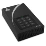 Apricorn Aegis Padlock DT 2TB external hard drive 3.5" USB Type-B 3.2 Gen 1 (3.1 Gen 1) Black
