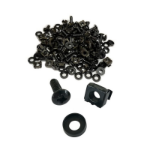 FDL 19 INCH RACK CAPTURED CAGE NUTS & M6 BOLTS -BLACK (50 PACK)