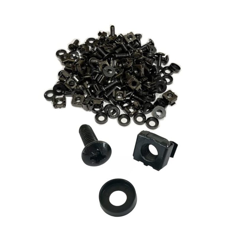Image of FDL 19 INCH RACK CAPTURED CAGE NUTS & M6 BOLTS -BLACK (50 PACK)