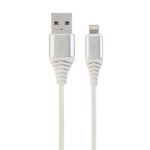 Gembird CC-USB2B-AMLM-1M-BW2 Lightning-kabel Zilver, Wit