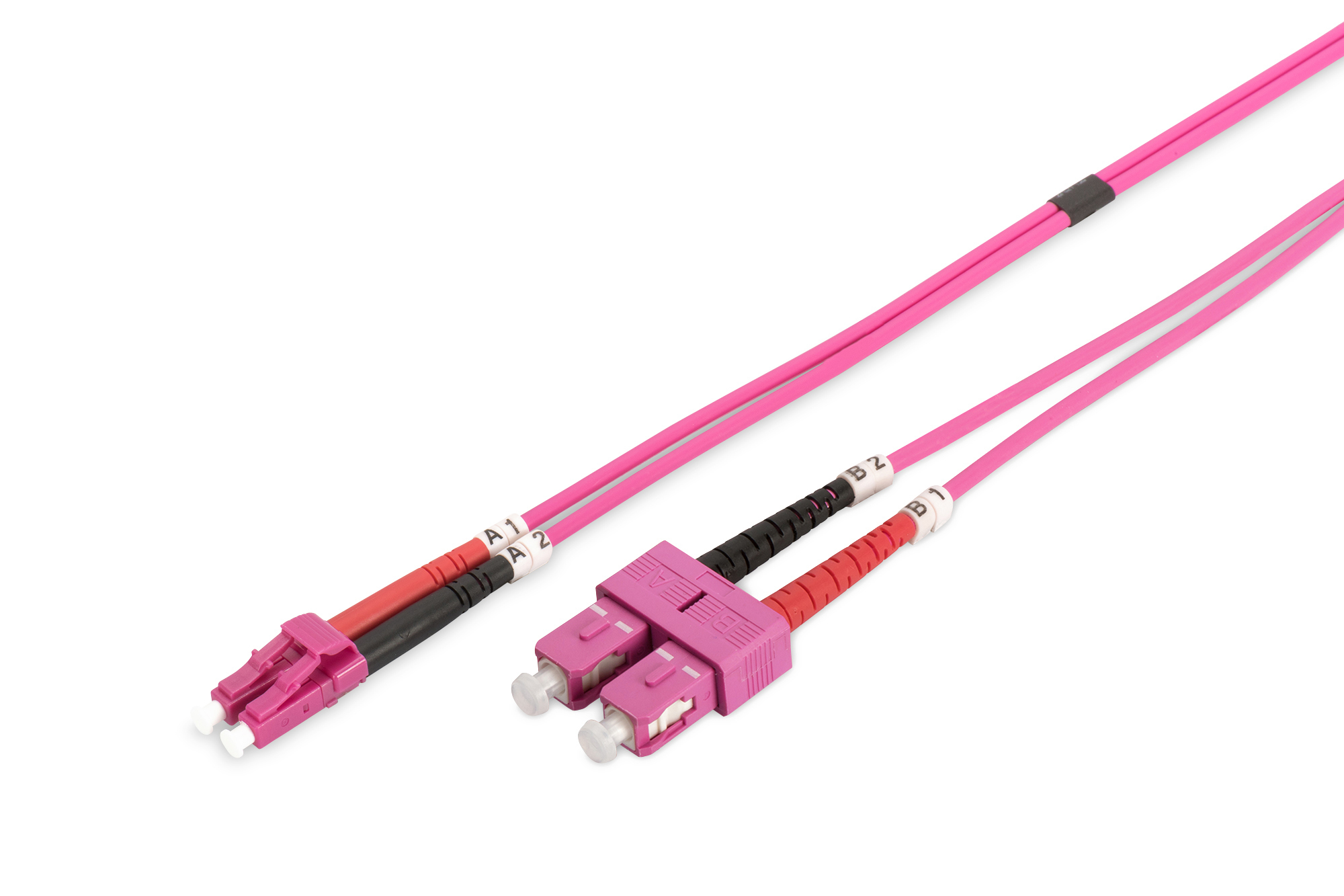 DIGITUS LWL Patchkabel, LC-Duplex - SC-Duplex, OM4, 5,0 m