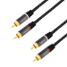 LogiLink CA1201 audio cable 0.5 m 2 x RCA Black