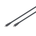 Digitus USB silicone cable, USB4 version 2.0, USB 80Gbps, 1m, black