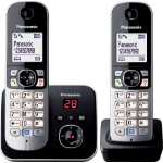 Panasonic KX-TG6822GB telephone DECT telephone Caller ID Black, Silver