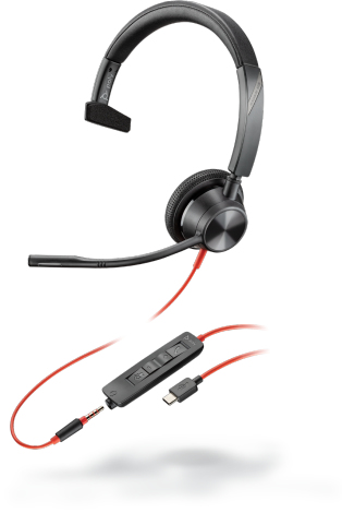 POLY 3315 Headset Wired Head-band Calls/Music USB Type-C Black