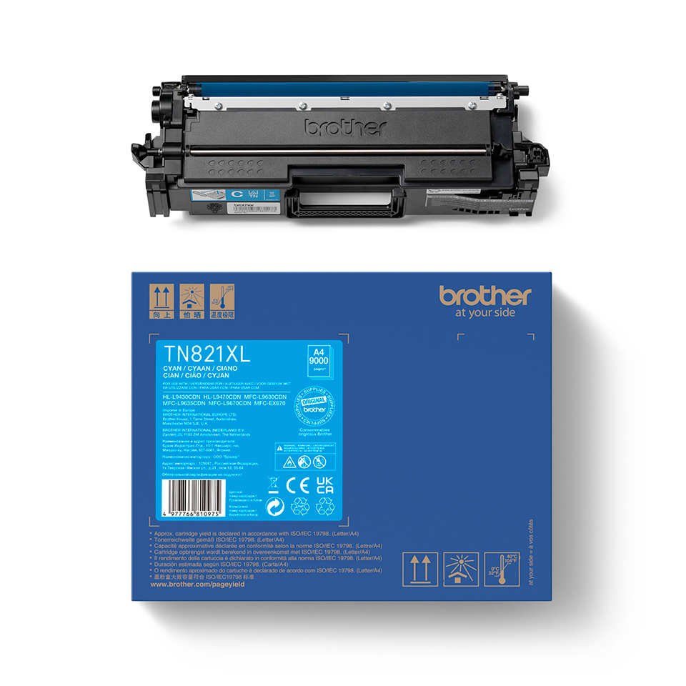 Brother TN-821XLC Toner-kit cyan, 9K pages ISO/IEC 19752 for Brother HL-L 9430