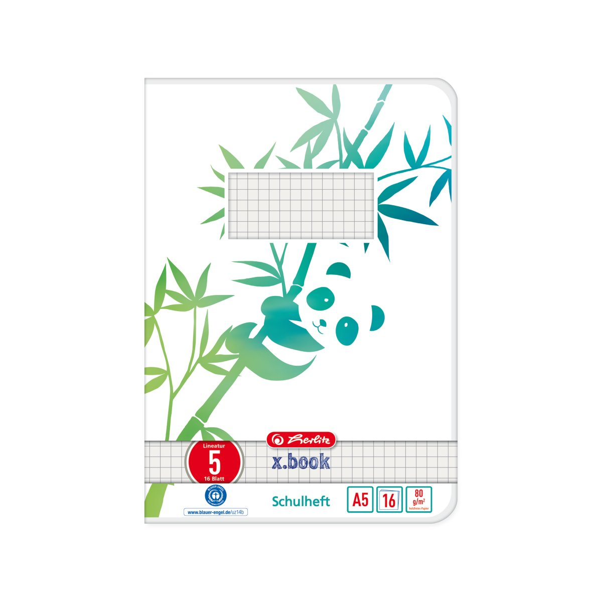 Herlitz GREENline writing notebook A5 16 sheets Green, White