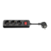 Microconnect GRU0033B power extension 3 m 3 AC outlet(s) Indoor Black