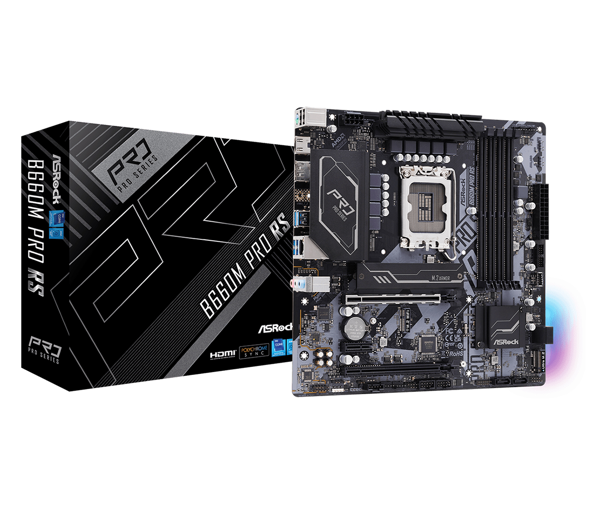 Image of Asrock B660M Pro RS Intel B660 LGA 1700 micro ATX