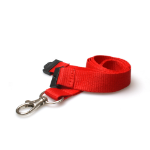 Digital ID 20mm Recycled Red Lanyards with Flat Breakaway and Metal Trigger Clip (Pack of 100)