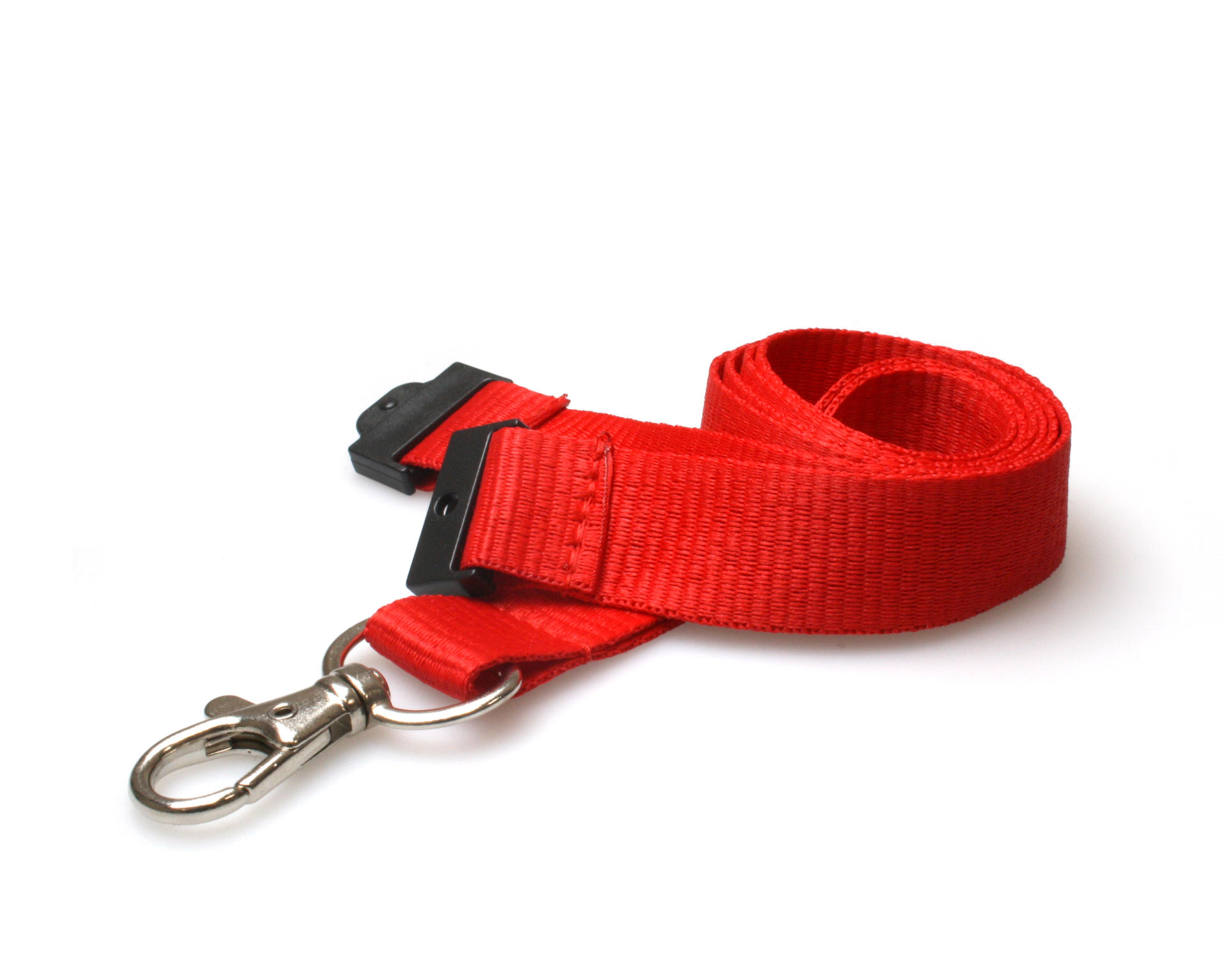 20mm Recycled Red Lanyards with Flat Breakaway and Metal Trigger Clip (Pack of 100) thumbnail