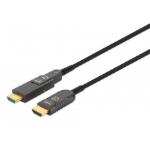 Manhattan HDMI to Micro HDMI Plenum-Rated Cable, 4K@60Hz (Premium High Speed), 20m, Active, Detachable HDMI Male (Type A), Male to Male, Black, Gold Plated Contacts, Lifetime Warranty, Polybag